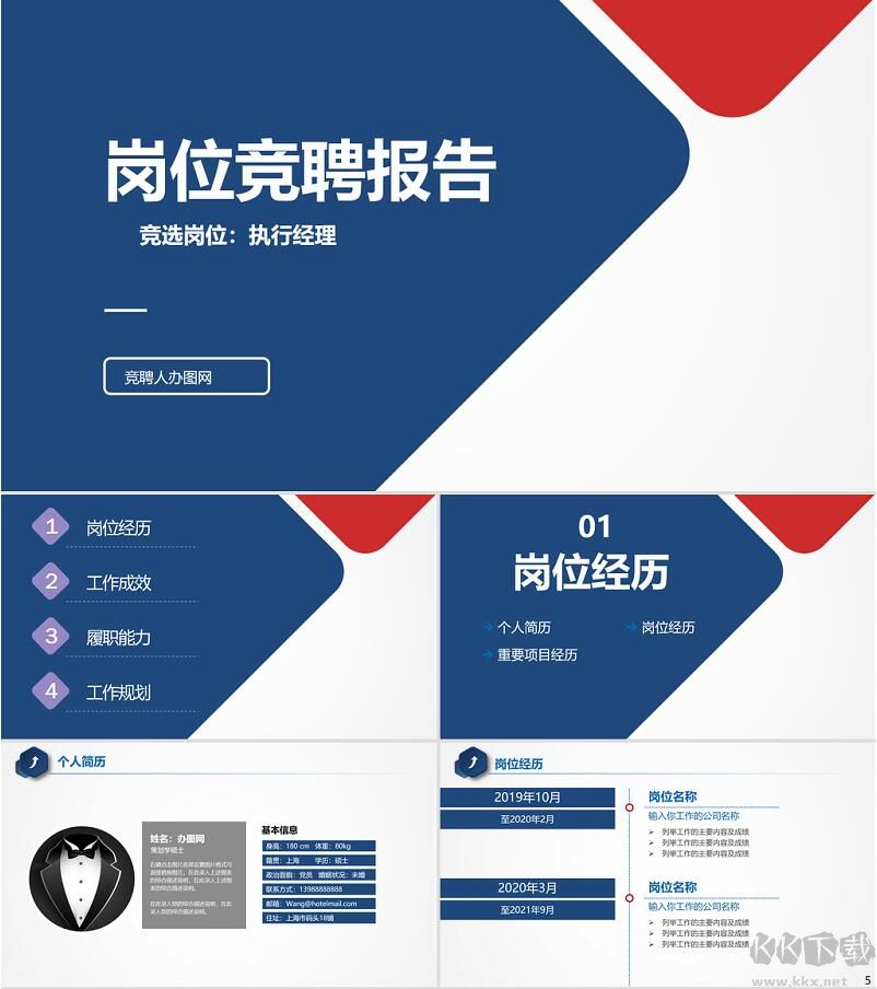 岗位竞聘PPT模板