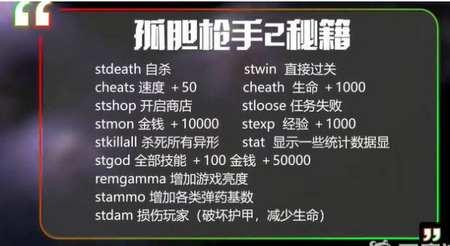孤胆枪手2秘籍大全,孤胆枪手2重装上阵秘籍[最全]